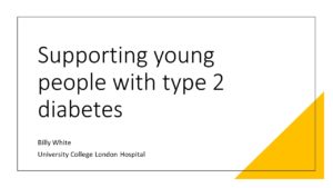 Presentation slide from Dr White's presentation